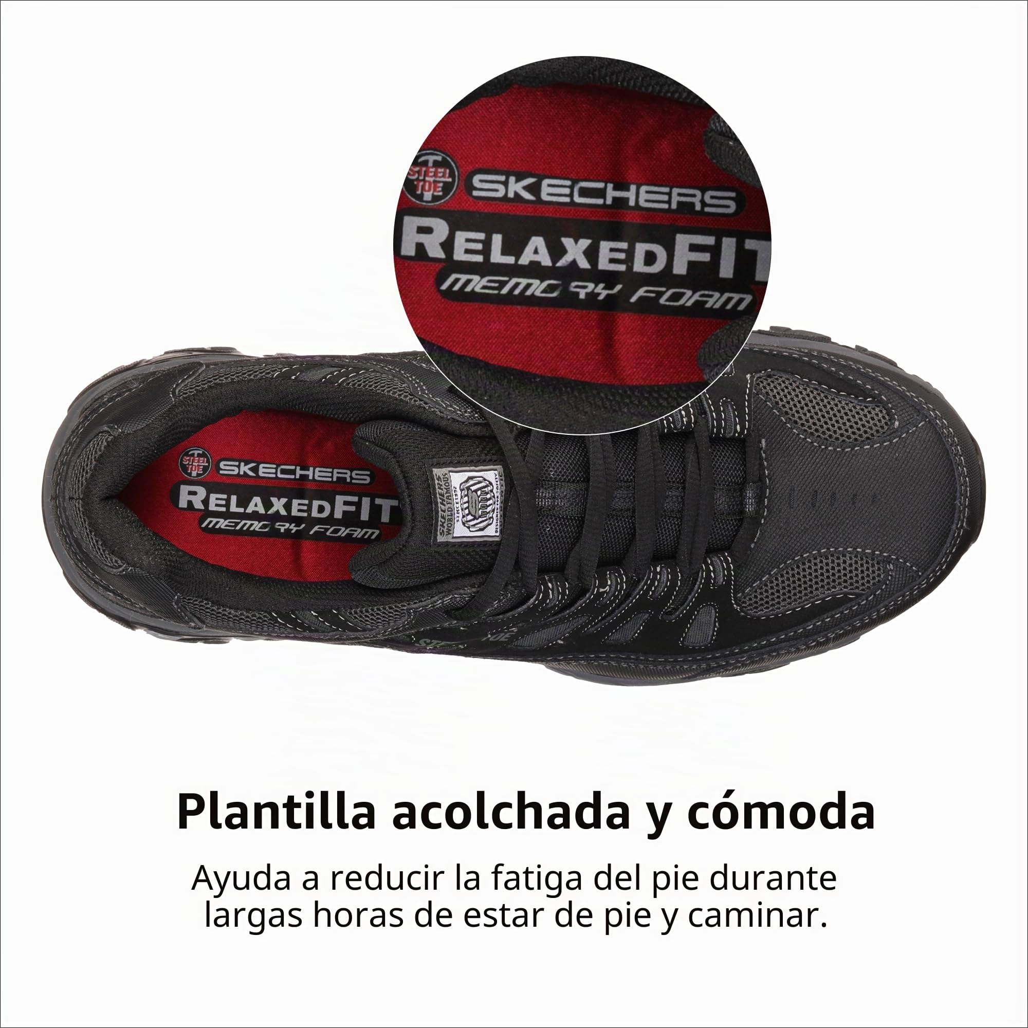 Skechers 77055w Zapato Industrial.Hombre