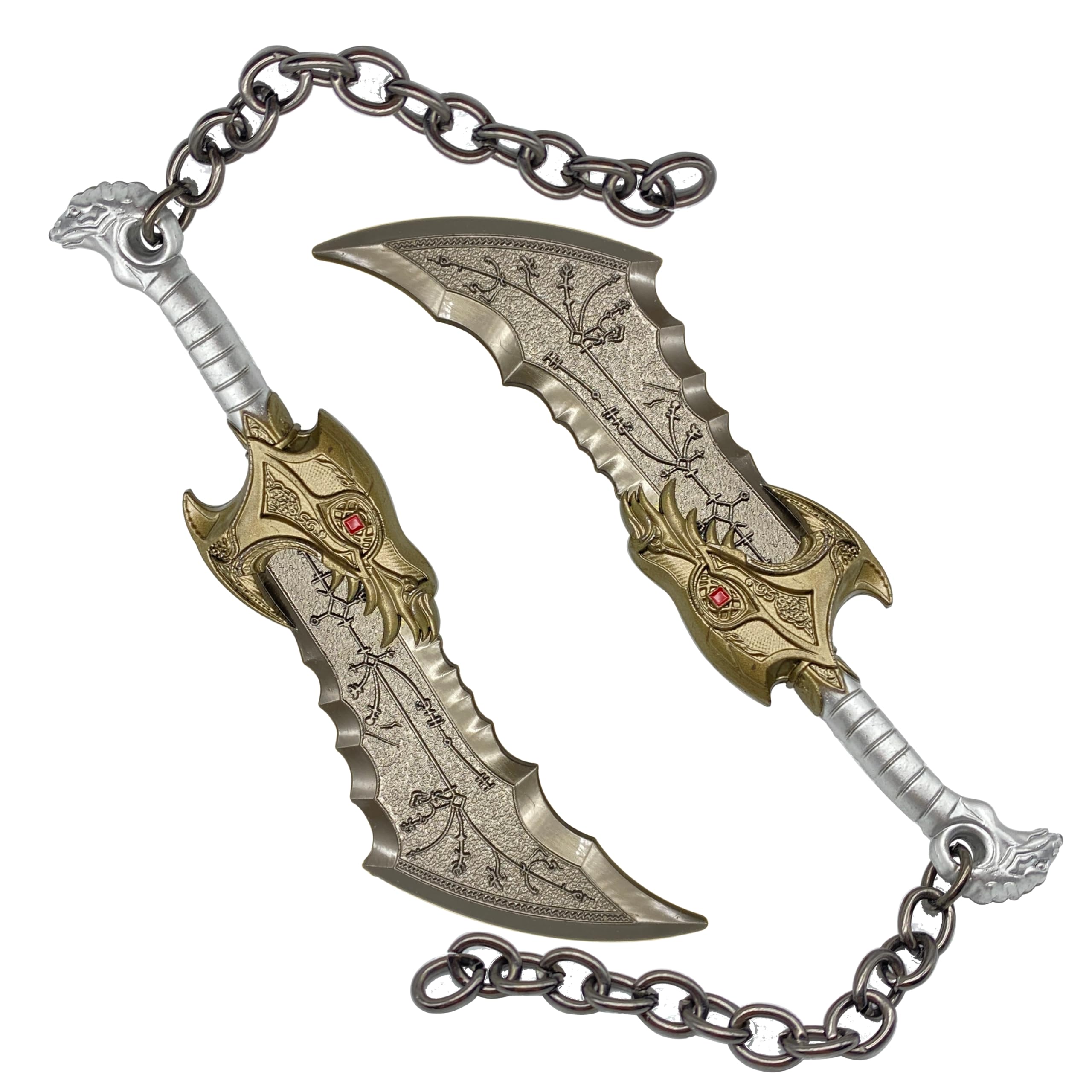 crafthand Kratos Blades of Chaos Metal Mini Keychain GOW Game Toy Ragnarök Weapon Dagger Backpack Pendant