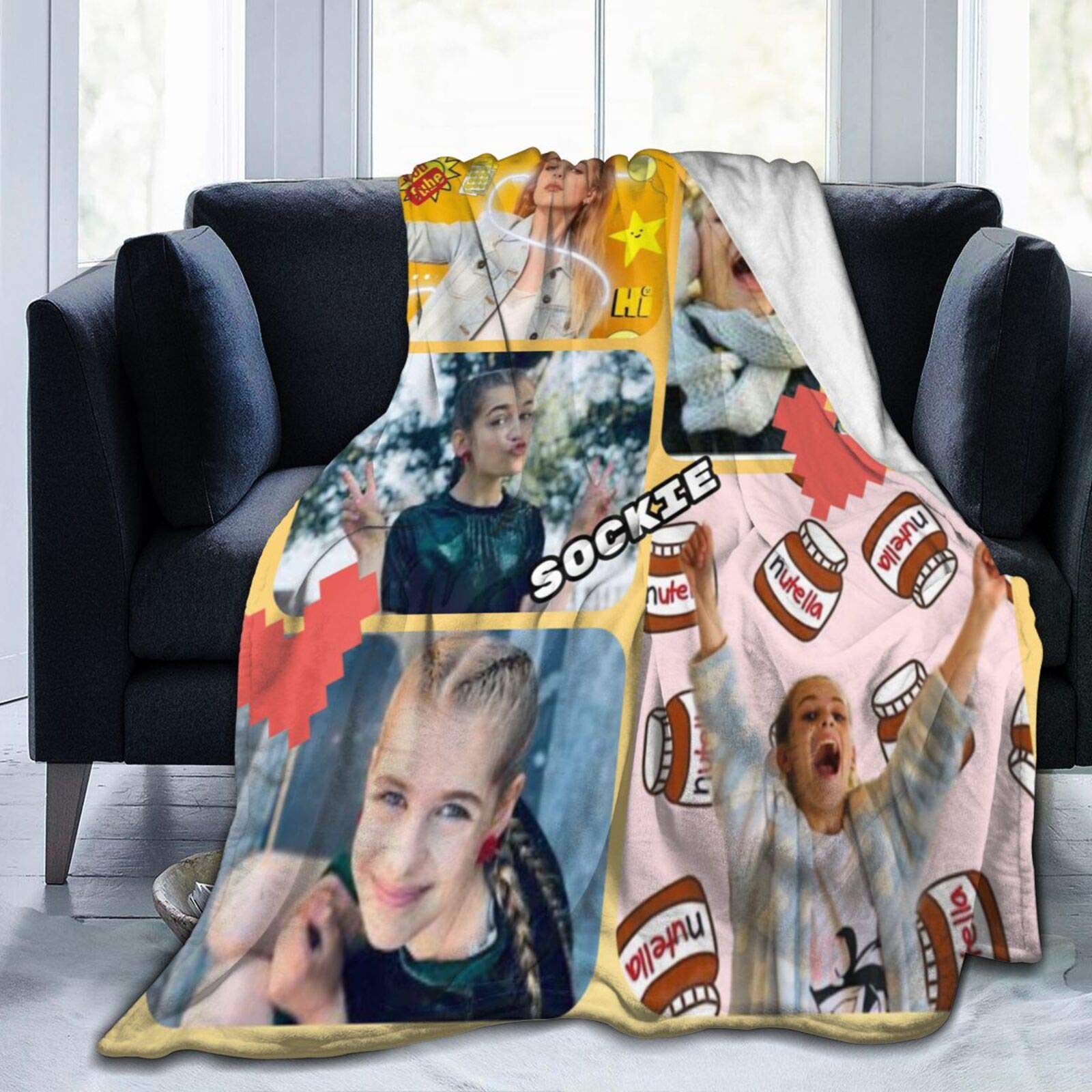 Yingd Beige Microfiber Throw Blanket Norris_nuts Luxury Warm Flannel Blanket Soft And Fluffy Anti-Pilling Blanket For Adults Kids 125X100cm
