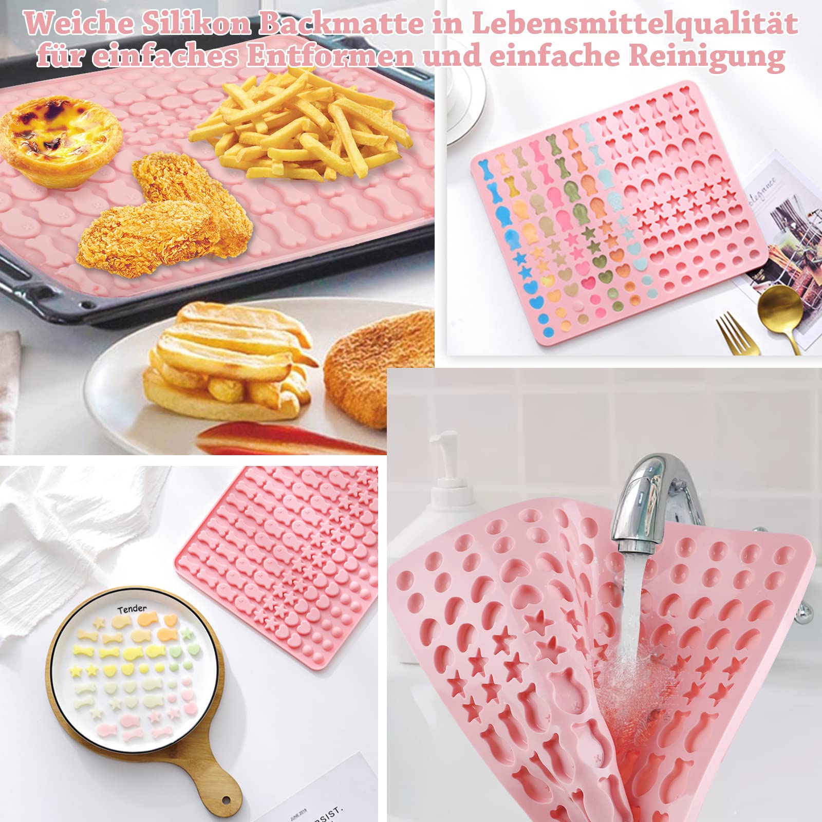 2 Stück Silikon Backformen In Knochenform – 18 Mini-Knochen Pro Matte, BPA-frei, Für Hundekekse & Desserts