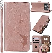 Xiaomi POCO X6 Pro/Redmi K70E 5G Case Folio xiaomi Poco x6 Pro Case Folio Redmi K70E 5G Case Folio Xiaomi Poco X6 Pro Case Poco X6 Pro Cover Popular Butterfly and Cat 5D Pattern Stand Cache Pouch