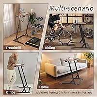 Vista 5 de OrigoDeco Escritorio de ciclismo de interior, escritorio de pie ajustable para almohadilla para caminar, escritorio de entrenamiento de bicicleta