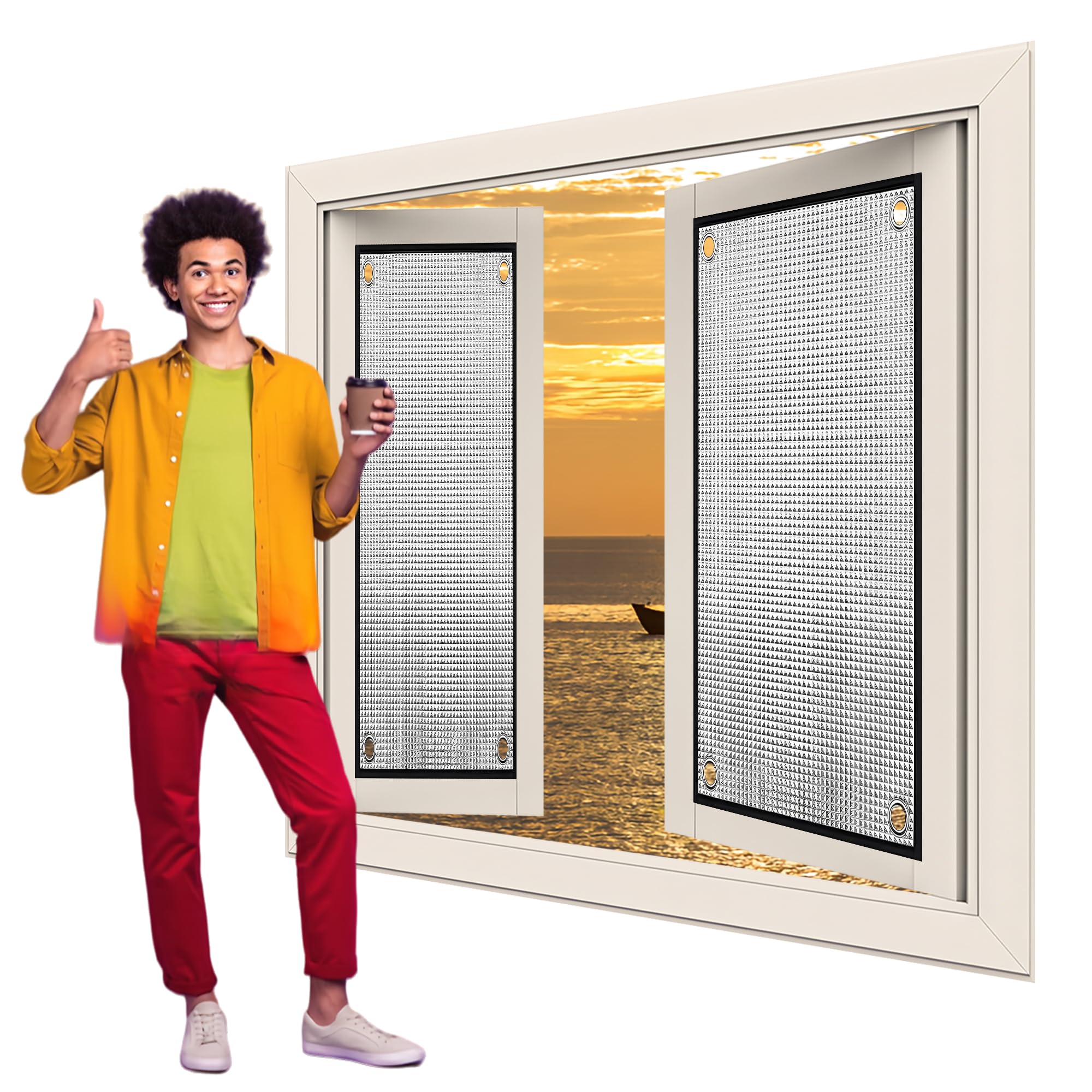 Folia Izolacyjna Z Filtrem Przeciwsłonecznym 150 x 112 cm Antyodblaskowa Odbijacz Ciepła Łatwy W Montażu Do Domowego Biura, Garażu, Werandy, Można Dostosować, Srebro