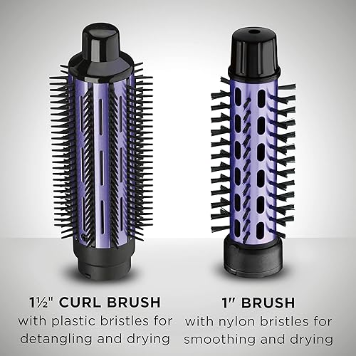 Miniatura 2 de Conair Combo de rizador de aire caliente 2 en 1, incluye cepillo de rizo de 1.5 pulgadas y cepillo de cerdas de aluminio de 1 pulgada