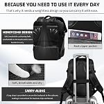 TORIBIO Carry on Backpack Women, Waterproof Laptop Travel Bag | Carry on Backpack with Shoe Compartment Wet Pocket and USB Charging Port for College Business Outdoor Sports Hiking, Black