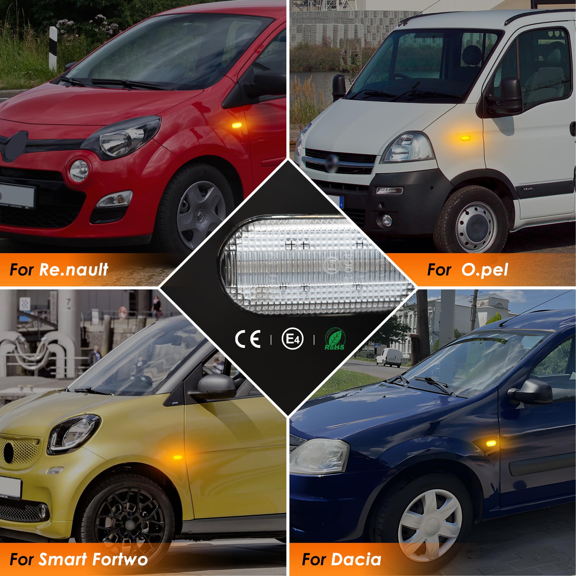 Kit Frecce Laterali LED Bianco Chiaro Coppia,per Smart Fortwo - Foto 10