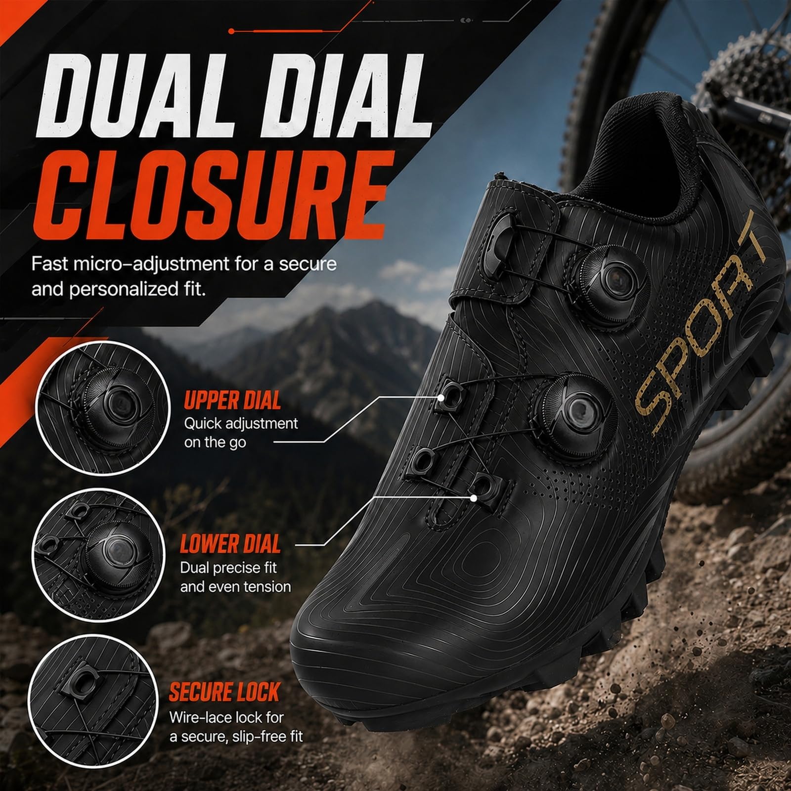 Ciclismo Zapatillas Hombres Mujeres Bicicleta Montaña Zapatos