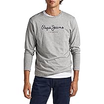 Pepe Jeans Eggo Maglietta a Maniche Lunghe Slim Fit da Uomo, Grigia (Grey Marl), M