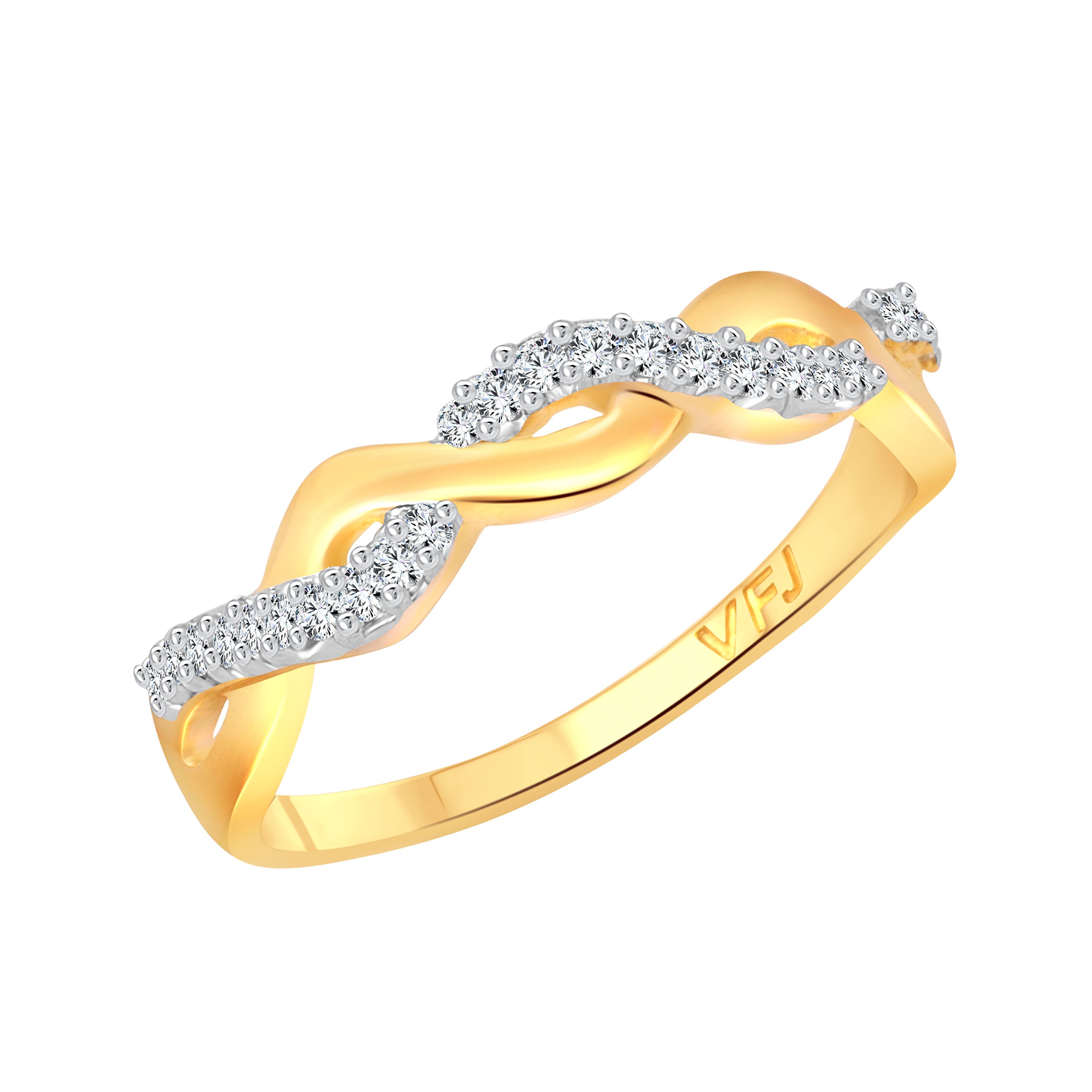 Vighnaharta valentine day gift valentineday gift for her gift for him gift for women gift for men Zig Zag Pattern CZ Gold and Rhodium Plated Alloy Finger Ring for Women and Girls - [VFJ1217FRG8] (B08W9V11RX) Amazon Price History, Amazon Price Tracker