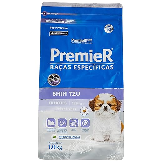 Ração Premier Raças Específicas Shih Tzu para Cães Filhotes - 1kg Premier Pet