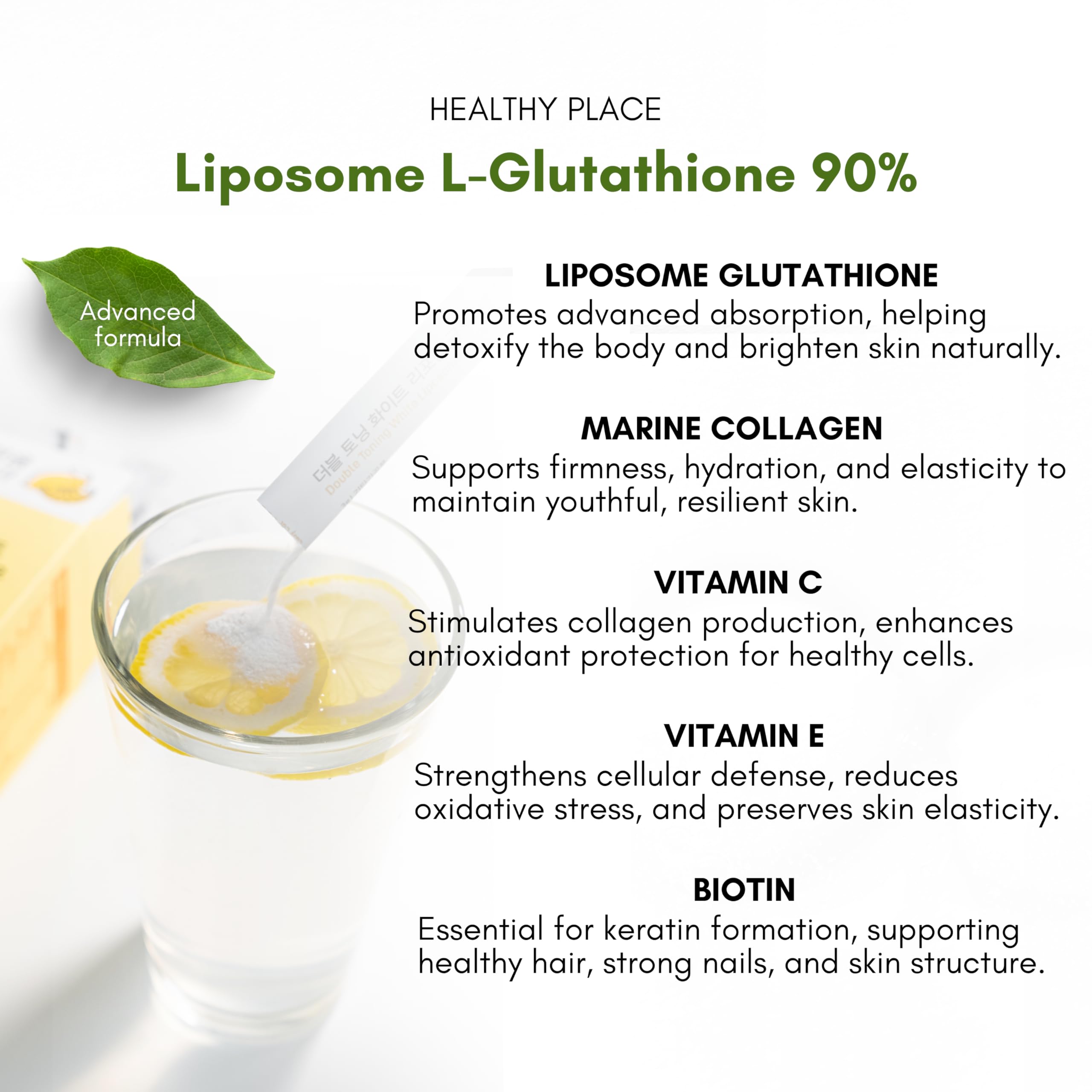 glutathione juice recipe Amazon.com: HEALTHY PLACE Double Toning White Liposome Glutathione Korean  Beauty Supplement – Liposomal L-Glutathione, Vitamin C 500 mg, Vitamin E,  Biotin & Fish Collagen 500 mg, Lime-Lemon Flavor – 30 Packets :