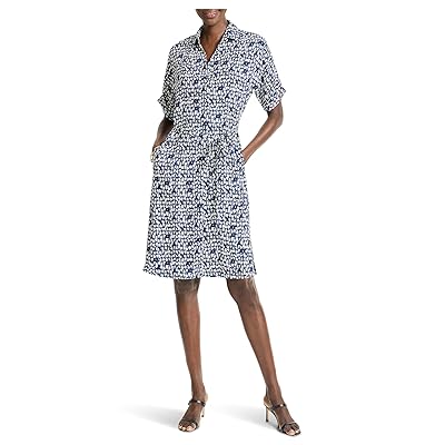 NIC+ZOE Etched Angles Belted Devon Dress Women