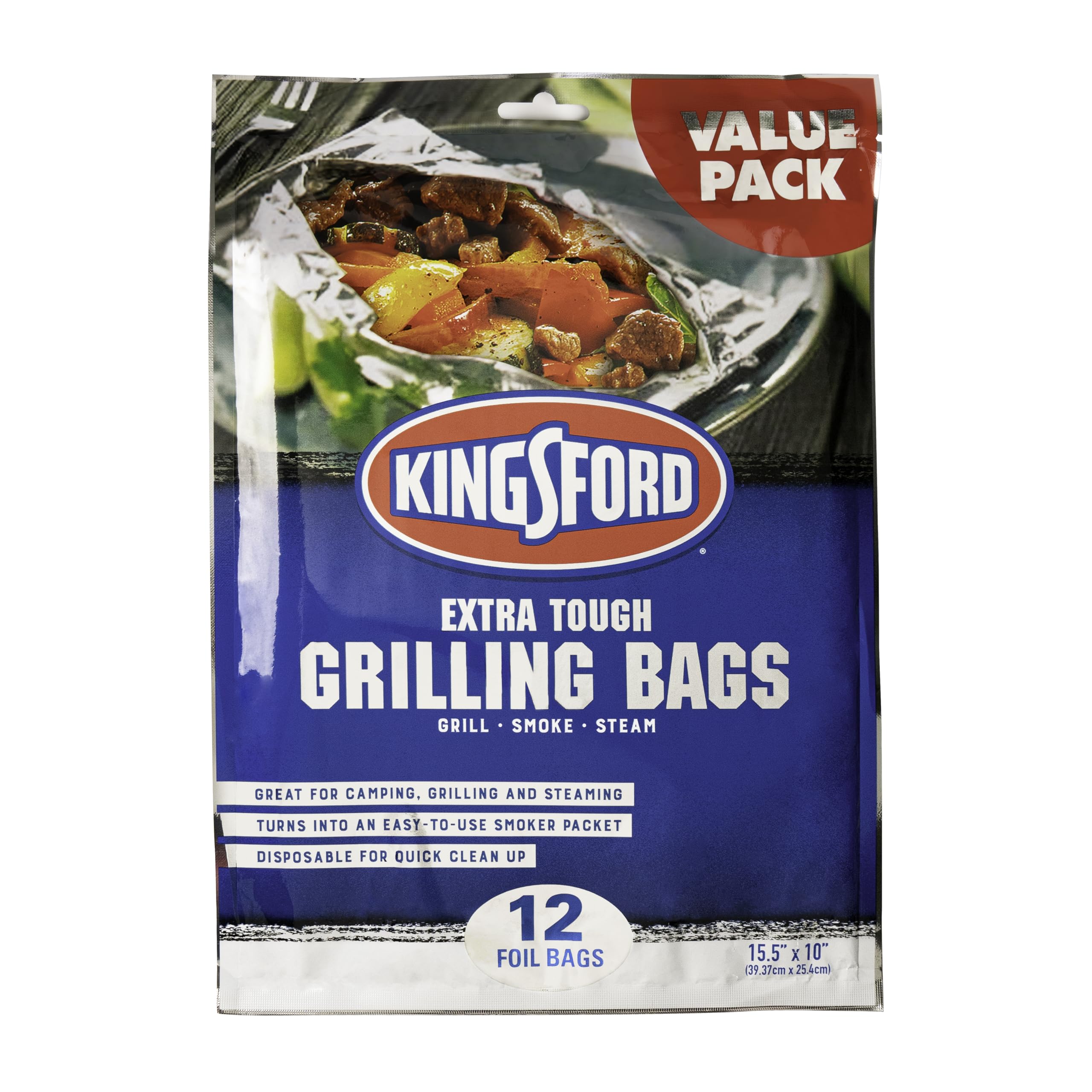 Kingsford Extra Tough Grilling Bags, 15.5 x 10 In, 12 Count
