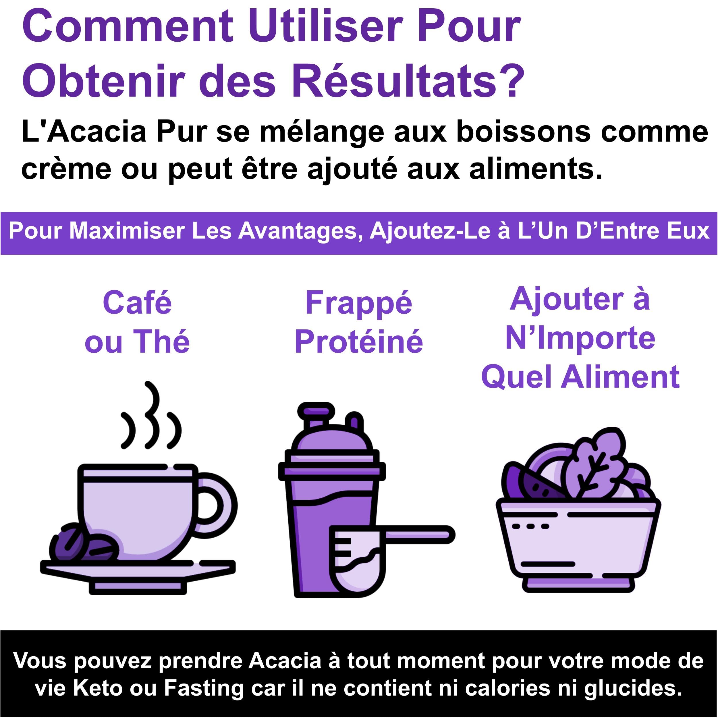 Ketosource® Fibre d'Acacia Pure 500g Supplément de fibres solubles prébiotiques 0g glucides Zéro calories