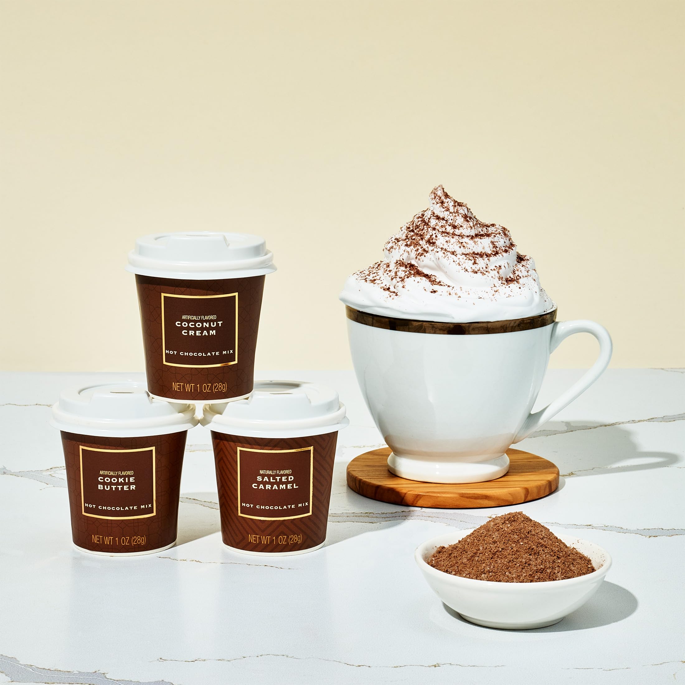 Set regalo di mini cioccolata calda BomBombs in confezione marrone esclusiva, i gusti dessert includono Rocky Road, Cookie Butter, Pumpkin Pie e altro, set da 12