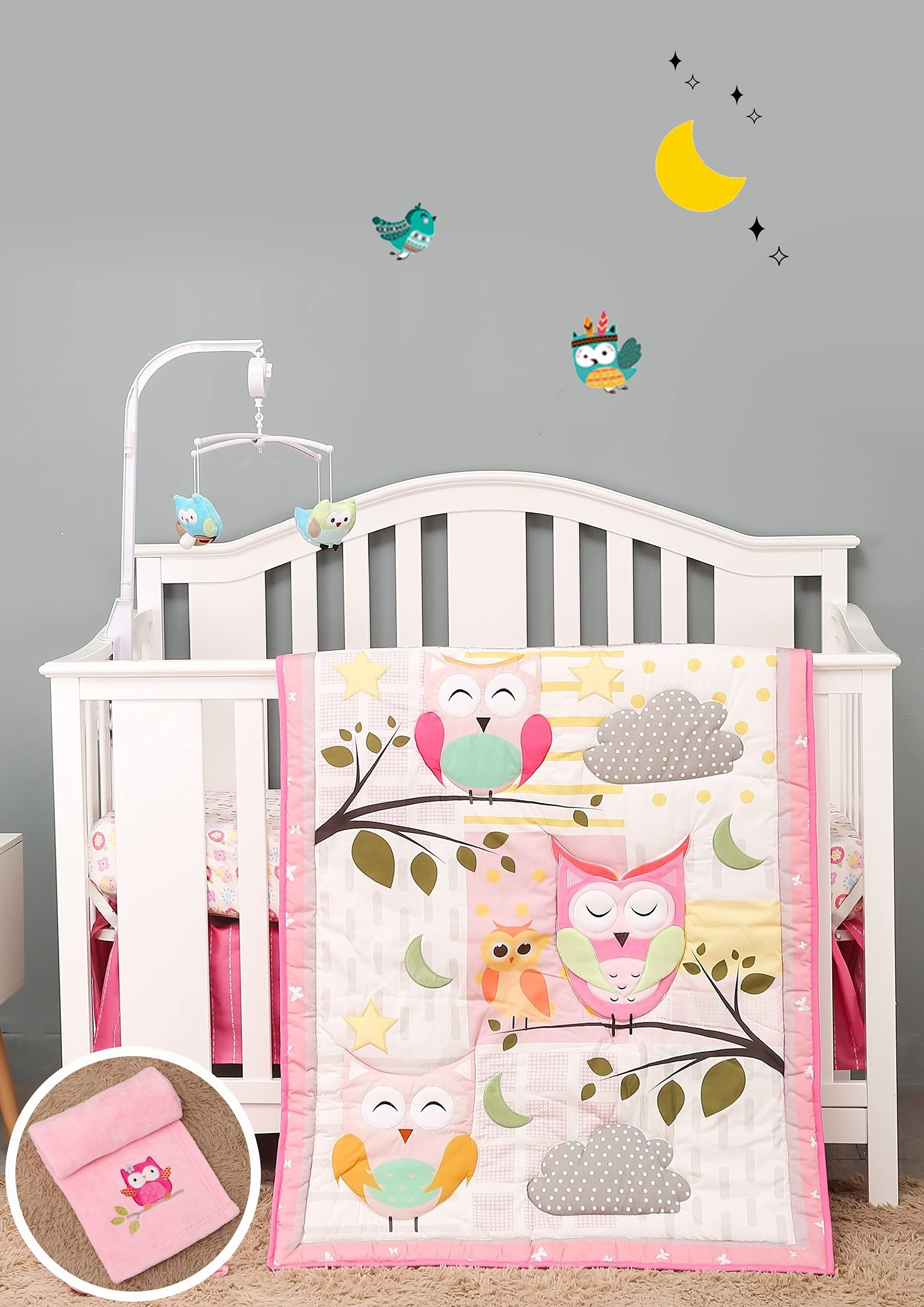 5 piece cot bedding set