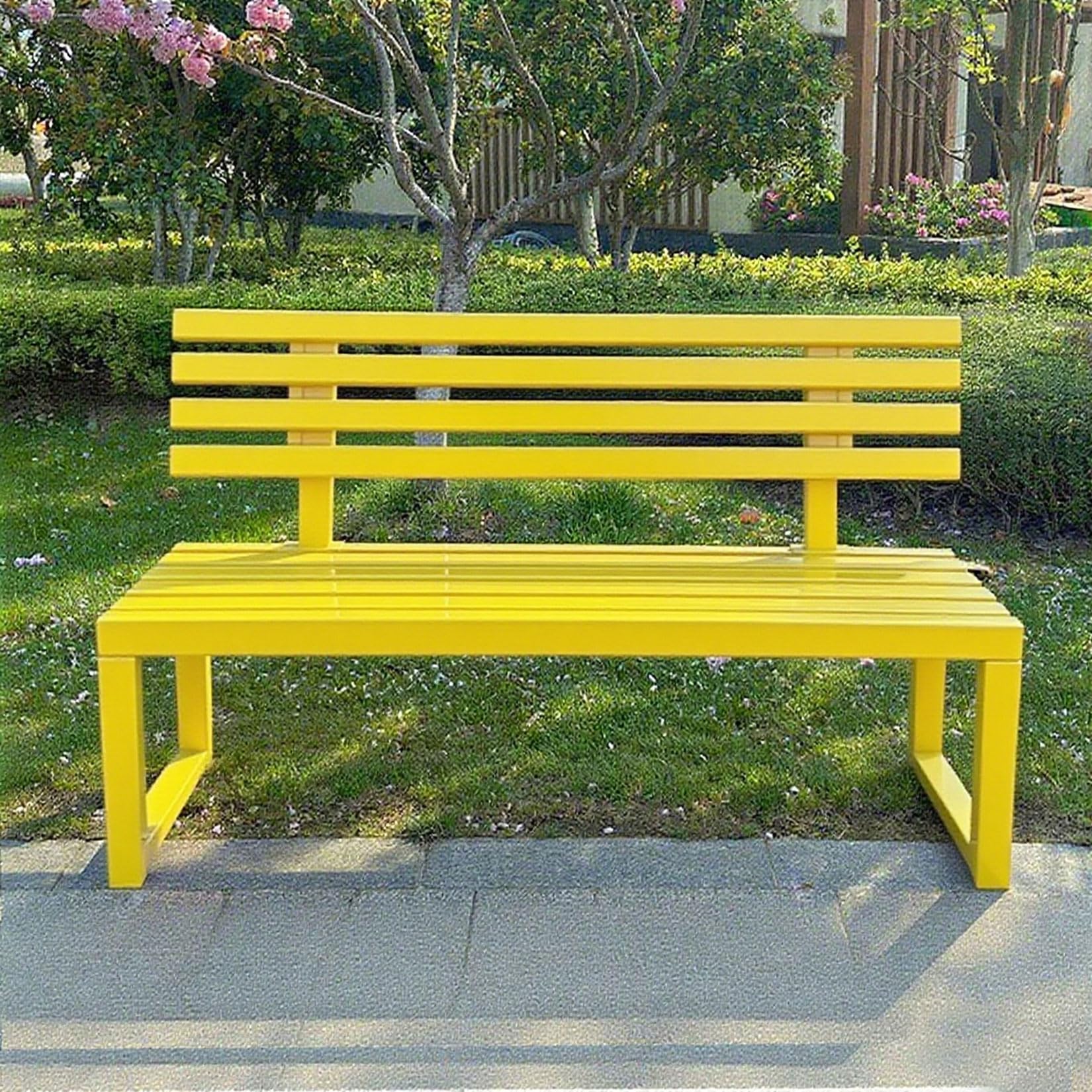 Banco de jardín de hierro forjado de 150 cm exterior