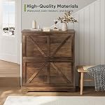 Shoe Cabinet, Shoe Storage Cabinet for Entryway with 2 Flip Drawers, Narrow Farmhouse Shoe Organizer Cabinet, Slim Shoe Rack Cabinet, 31.5in Walnut