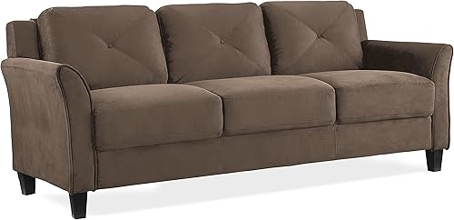 Miniatura 4 de LifeStyle Solutions - Sofá de microtela de la colección Grayson, de 80.3 x 32 x 32.68 pulgadas, color marrón Marrón,Negro -,Gris oscuro