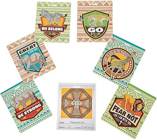Fun Express - Tarjetas de fotos Vbs African Safari - Papelería - Tarjetas - Tarjetas Misceláneas - 12 Piezas