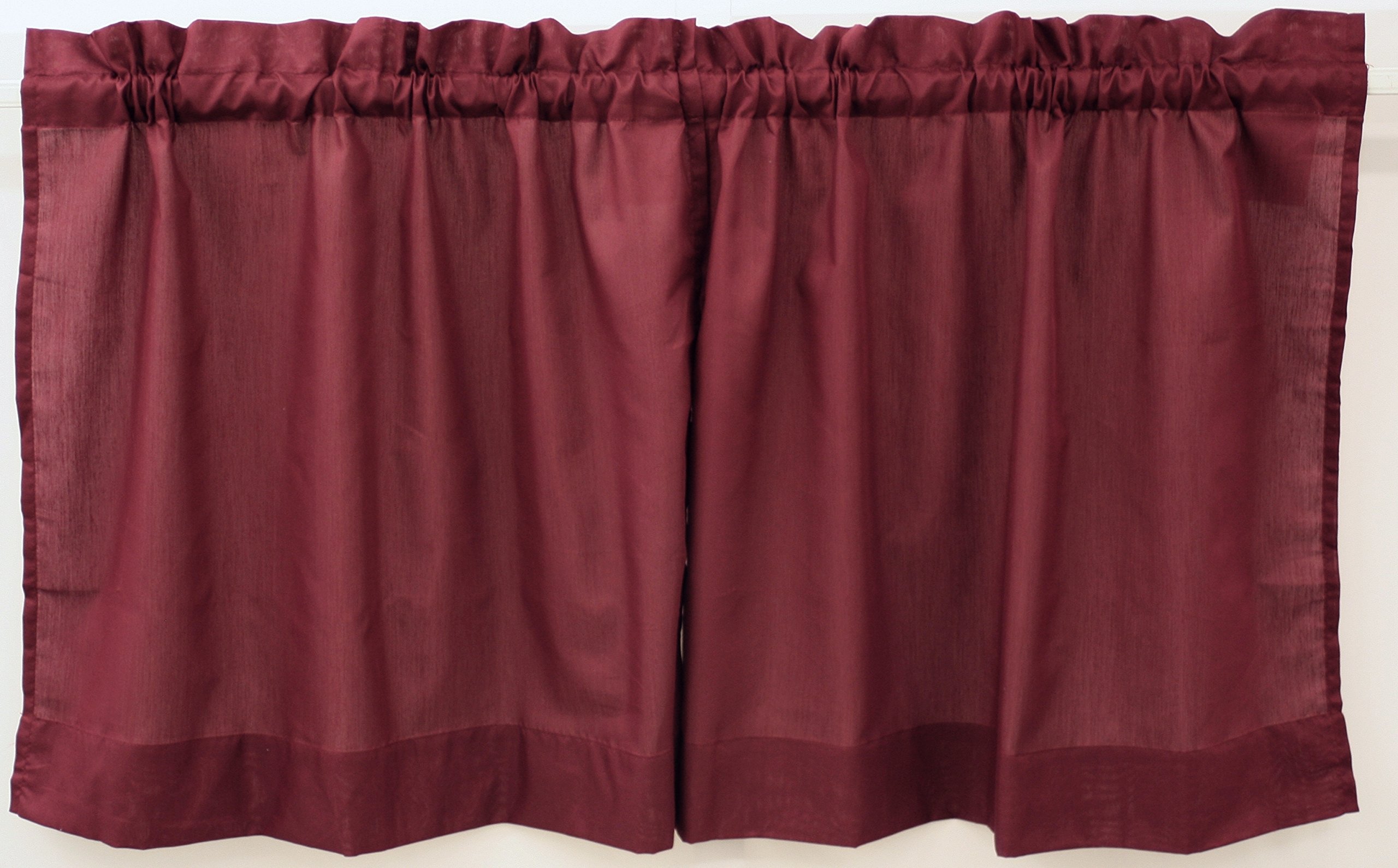 The_Curtain_Shop Stacey Solid 56Wx24L Tier Pair Merlot