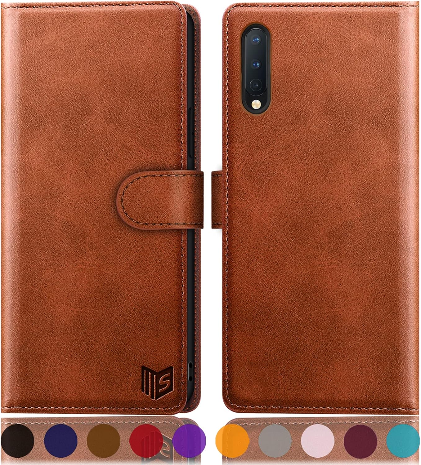 SUANPOT for Samsung Galaxy A50/A50S/A30S with RFID Blocking Leather Wallet case Credit Card Holder, Flip Folio Book Phone case Shockproof Cover for Women Men for Samsung A50 case Wallet (Light Brown)