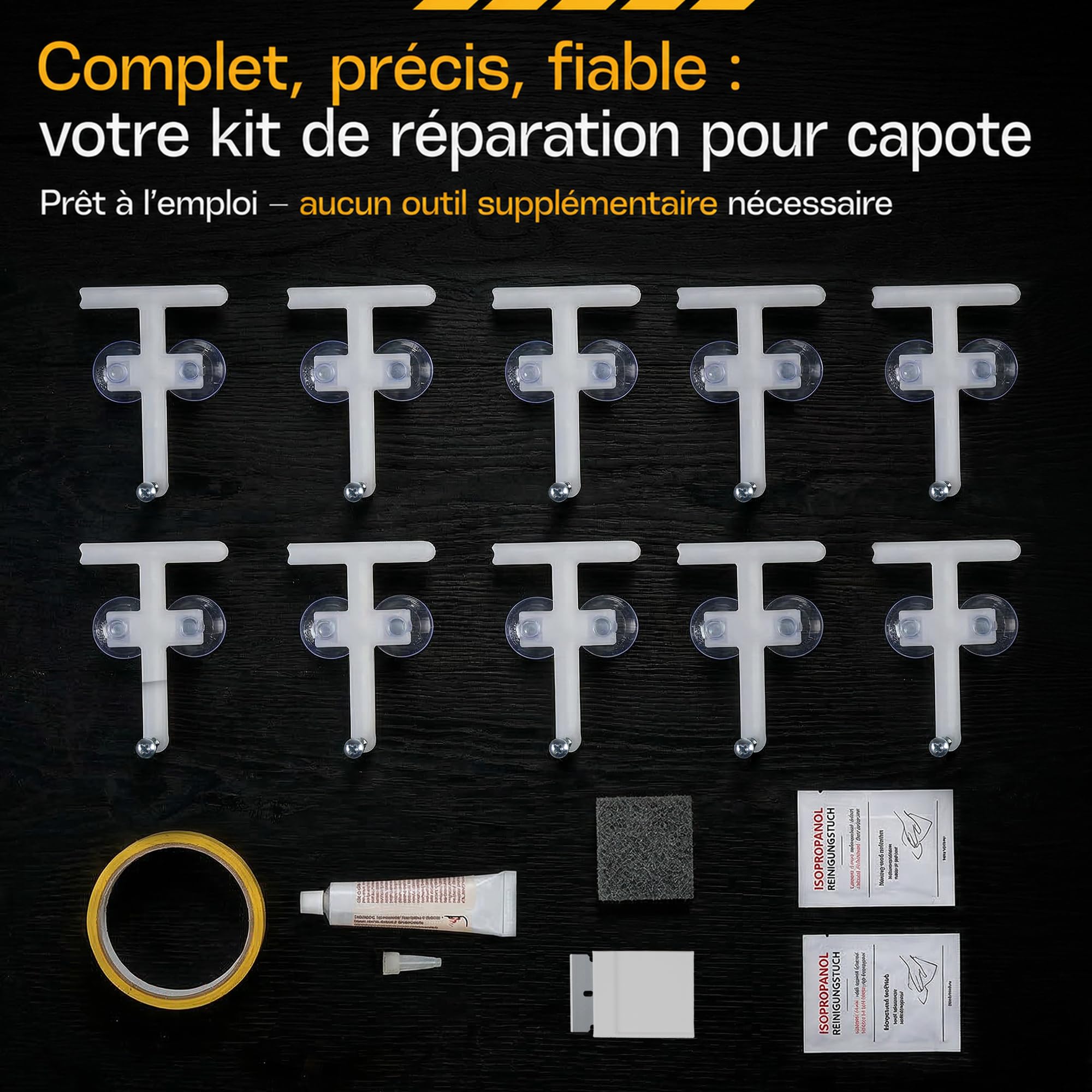 Kit de Réparation de Vitre Arrière pour Capote de Cabriolet