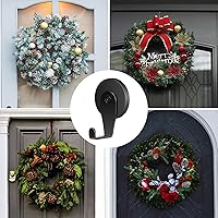 Vista 6 de FYY Percha magnética para corona, paquete de 2 imanes resistentes con gancho para refrigerador, ganchos magnéticos para decoración de Navidad