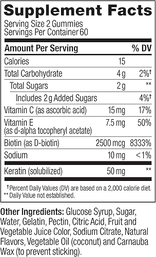 Miniatura 5 de OLLY Undeniable Beauty Gummy, para cabello saludable, piel y uñas, biotina, vitaminas C y E, queratina, suplemento masticable, sabor pomelo,