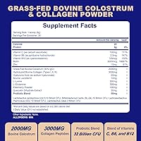 Vista 9 de Polvo de colágeno de calostro bovino alimentado con pasto para mujeres y hombres, péptidos de colágeno hidrolizados en polvo con probióticos