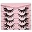 Gmagictobo False Eyelashes Natural Wispy Fake Eyelashes Cat Eye Look False Lashes Soft Strips 3D Faux Mink Lashes Pack 8 Pairs