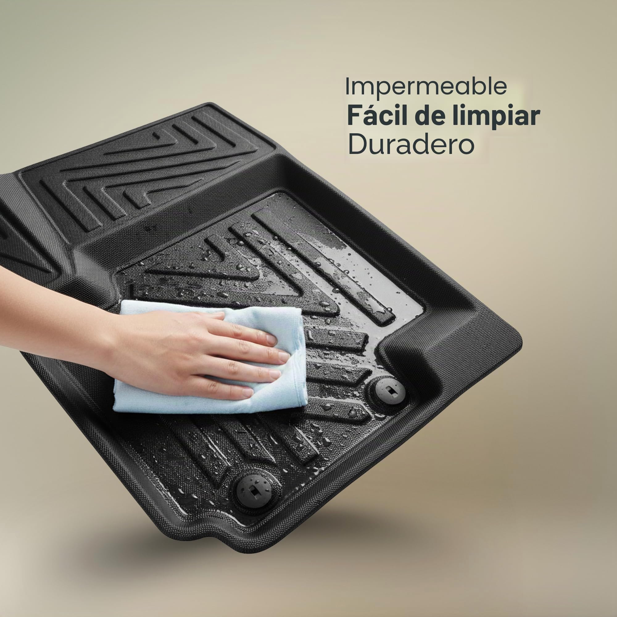 Alfombrillas para Toyota C-HR 2023 – 2026 – Alfombrillas de goma a medida para todo tipo de clima con aspecto de fibra de carbono, borde alto, alfombrillas de goma TPE, accesorios
