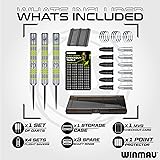 WINMAU Michael van Gerwen MvG 50 Piece Darts Gift Set - Includes 4 sets shafts, 4 sets flights plus accessories Black/Green M - 2