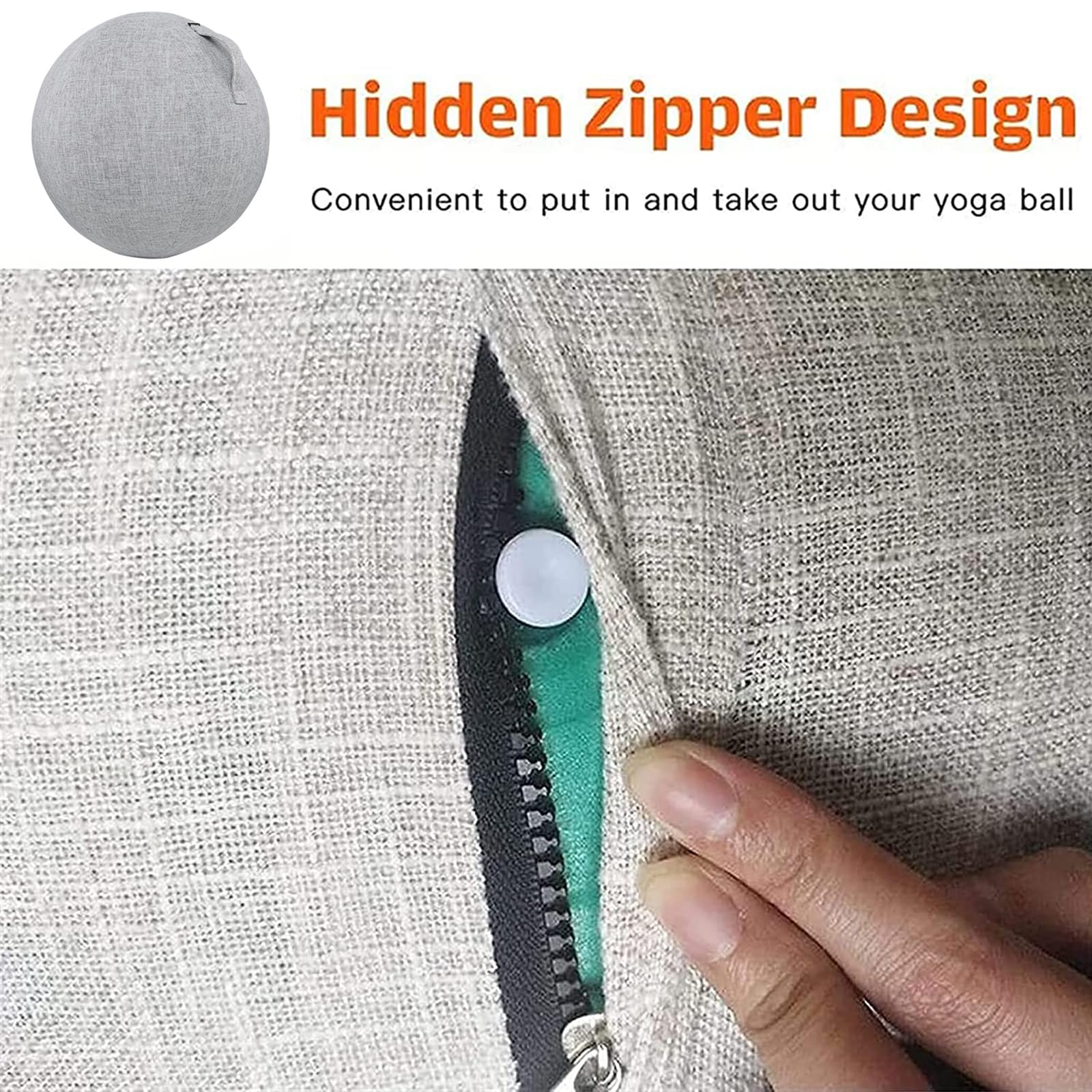 Übungsballbezug 55/65/75 cm Yoga Ball Hülle Mit Griff, Gymnastikball Bezug Für Sitzball Fitnessstudio Training Balance Ball Abdeckung, HüLle füR Gymnastikball alance