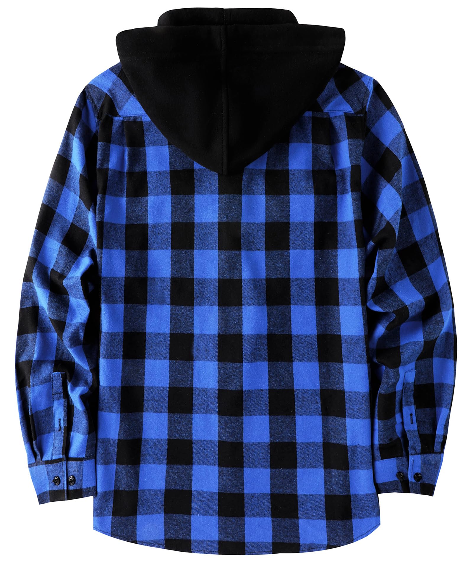 SwissWell Camicia Uomo Flanella Felpe Uomo Camicia a Quadri Manica Lunga Casual Camicia con Cappuccio M-3XL