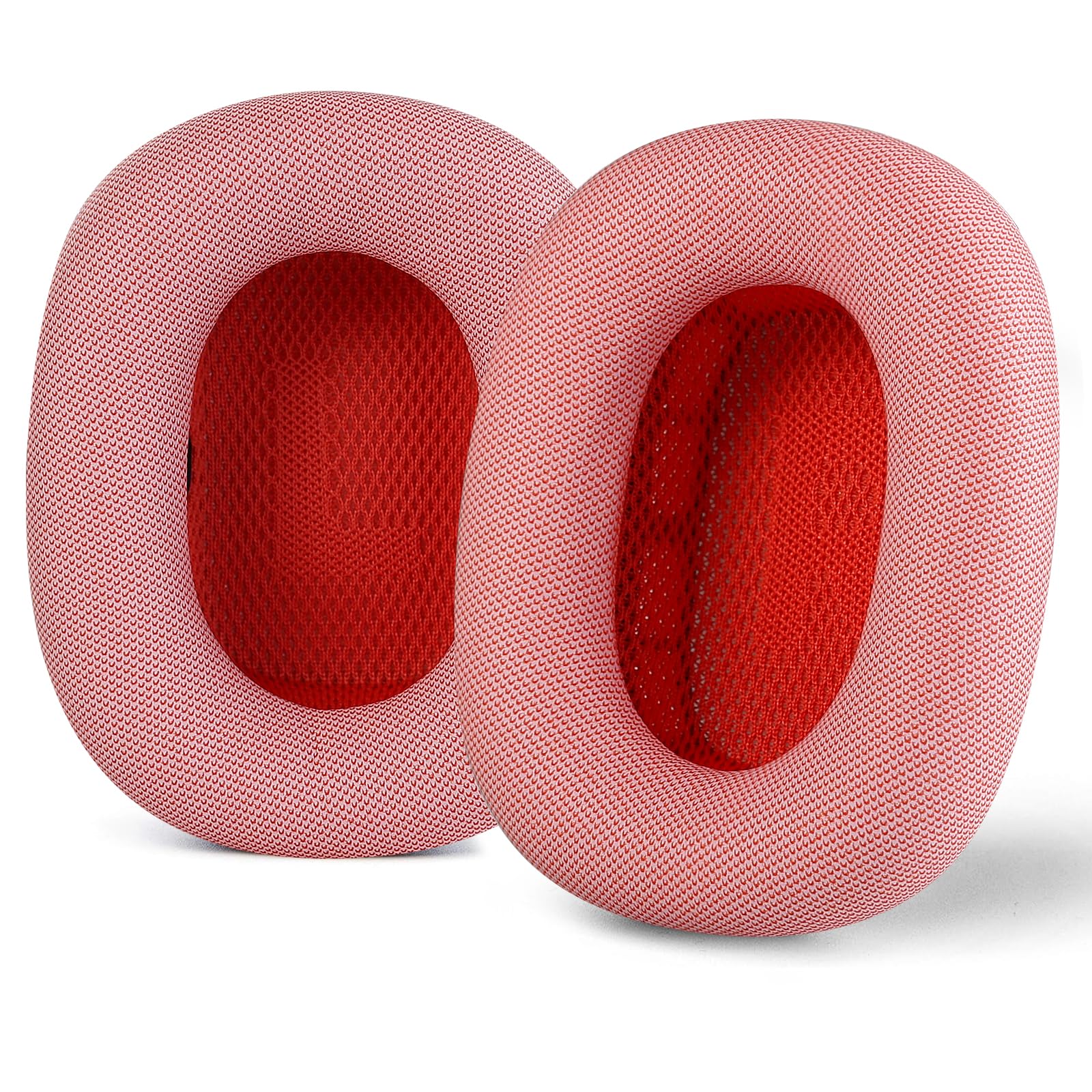 Toyoso Replacement Ear Pads for Airpods Max Headphones, Earpads Cushions with Noise Cancelling Foam, Soft Protein Skin Fabric, Red