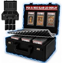 Graded Card Case Durable PSA Slab Case with Combination Lock 3 Row Graded Card Storage Box with 6 Foam Inserts Compatible with PSA, GMA, HGA, NGS, SGC, CSG Holds up to 480 Top Loaders