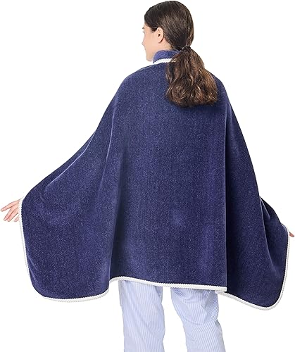 Miniatura 27 de XING YE CHUAN Fleece Wearable Blanket, Comfy Poncho Throw with Buttons, Plush Sleeveless Blankets, for Women Cape Wrap Cover