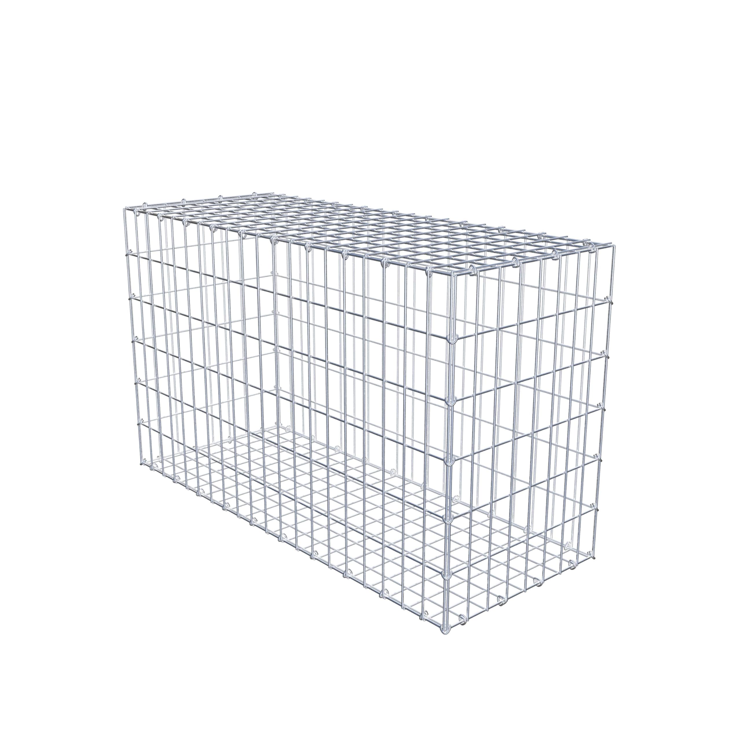 GABIONA Gabione 100 × 60 × 40 cm (L x H x T) – Steinkorb aus 4 mm Draht, Maschenweite 5 × 10 cm, C-Ring Verschluss + Gratis-Zange – ideal für Sichtschutz, Gabionenzaun, Gartenmauer und Steinkorbwand