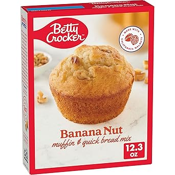 Betty Crocker Banana Nut Muffin and Quick Bread Mix, Made with California Walnuts, 12.3 oz