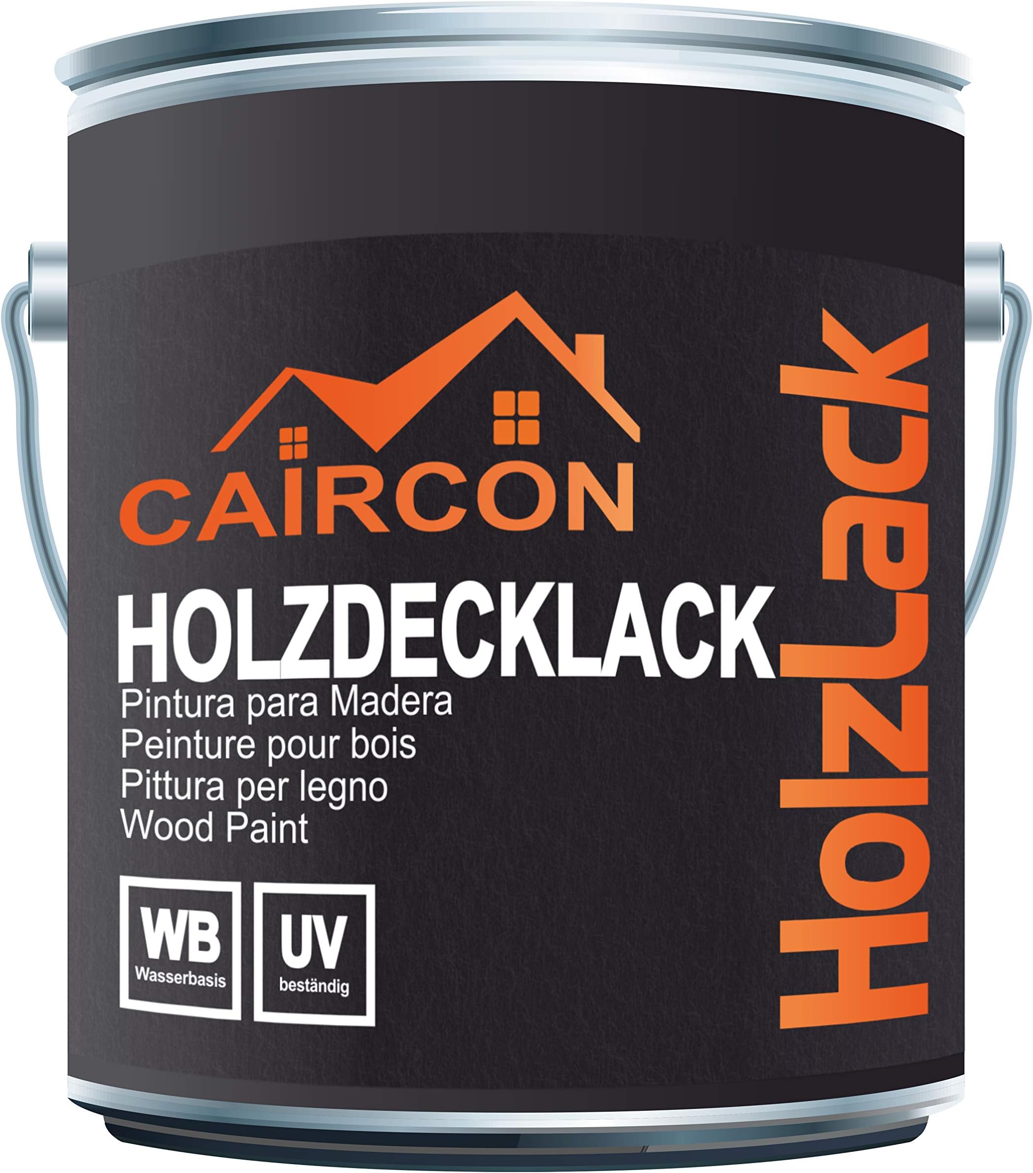 Wood varnish, wood colour, protective paint for wood on water basis for indoor and outdoor use - satin varnish for parquet, garden furniture, wooden floorboards, wooden flooring.
