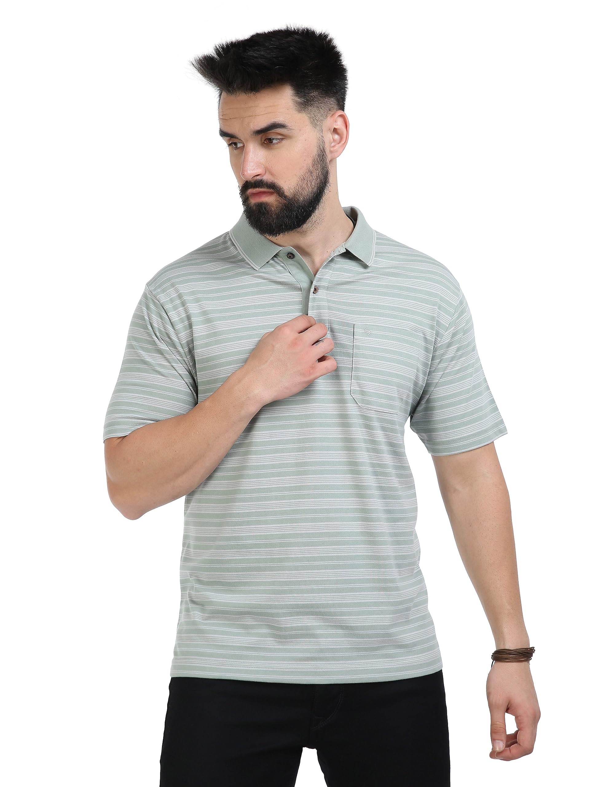 Classic PoloMens Polo Neck Authentic Fit Cotton T-Shirt