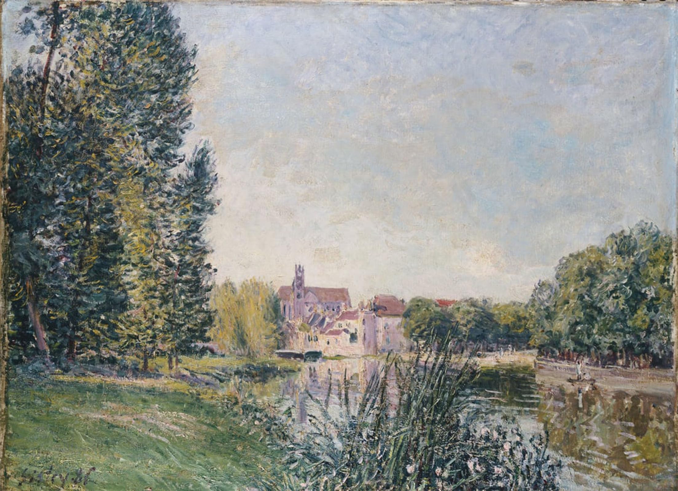 Alfred Sisley paysage impressionniste toile murale sérénité maison