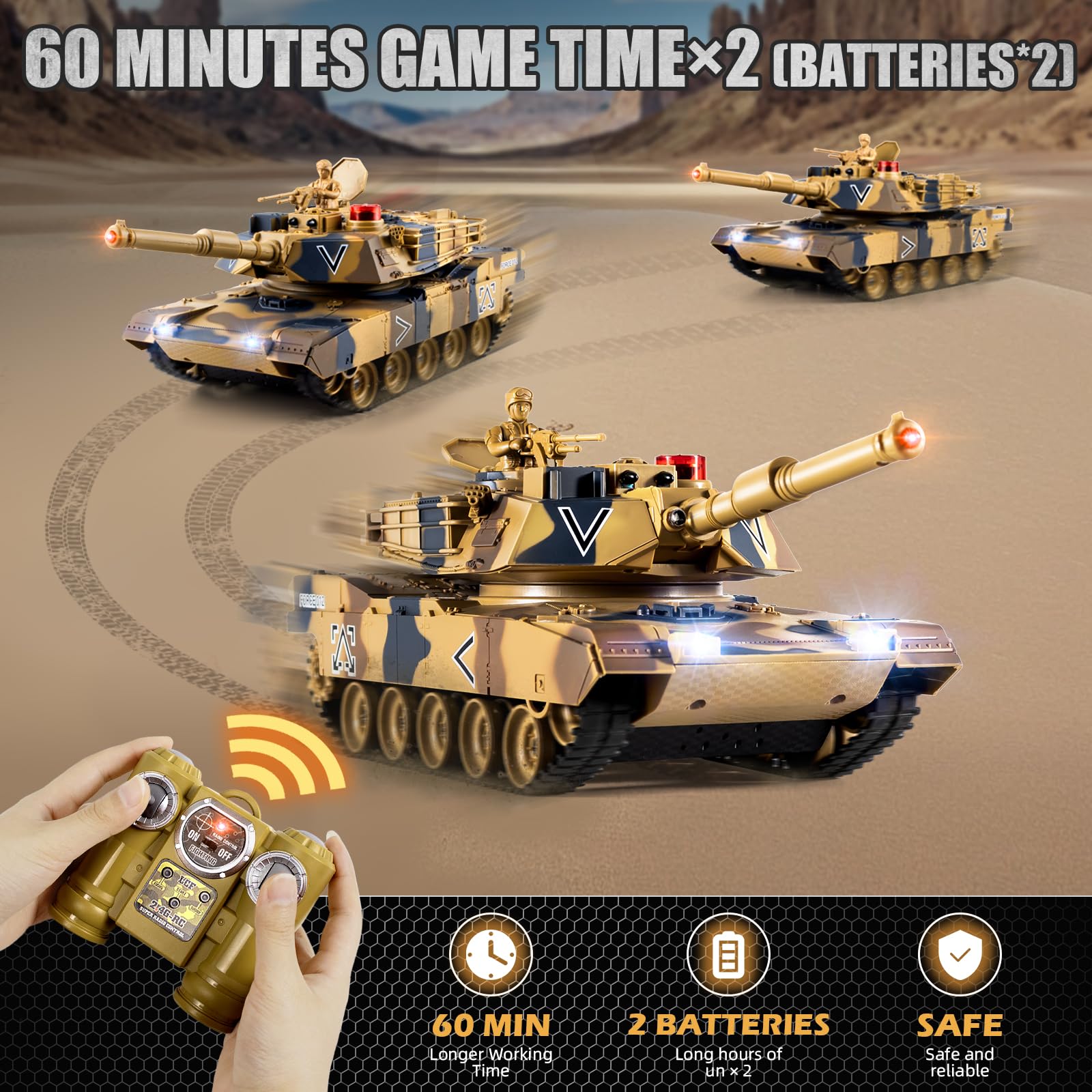 Amazon.com: Supdex 1/24 RC Tank, Remote Control US M1A2 Abrams
