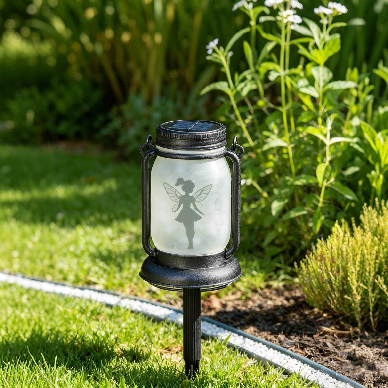 Lampade solari per esterni, lanterne solari per esterni, impermeabili Ip65, luci solari da giardino, luci decorative per giardino, fatina delle farfalle in barattolo per patio, valanga, giardino