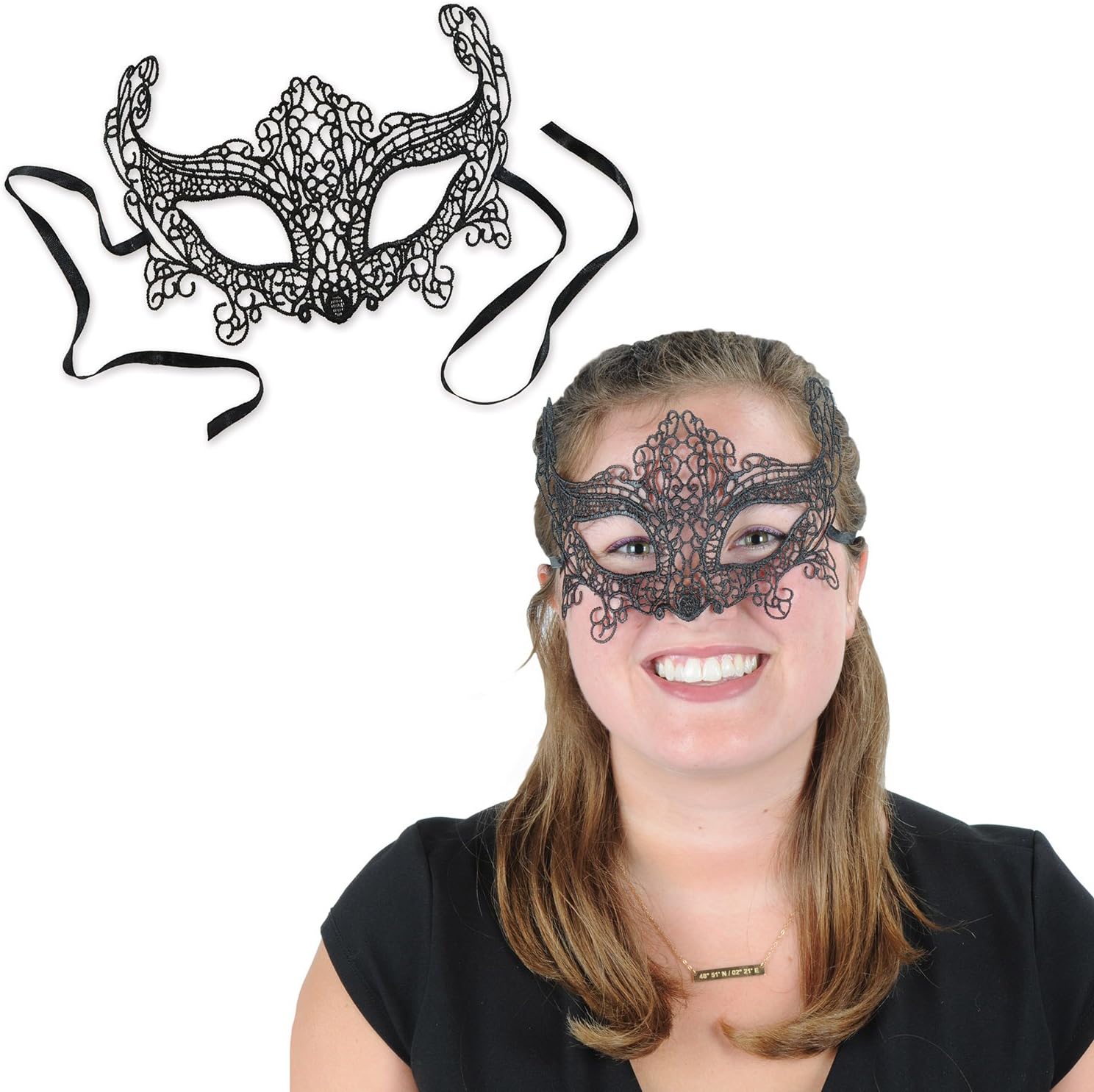 Black Laced Mask Costume Add On
