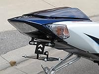 Vista 4 de Placa abatible universal para motocicleta - Soporte para placa de matrícula con bisagras