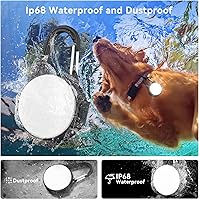 Vista 4 de Luces de perro para caminar por la noche, 4 modos IP68 impermeable collar de perro luz para clip nocturno, recargable de alta capacidad con 2 cables