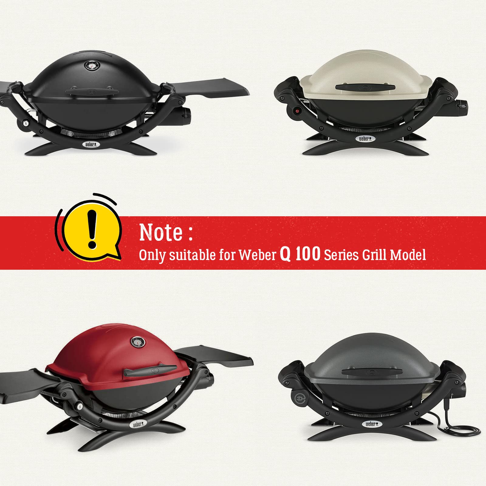 6558 Parti Grill Ghisa 32 x 21.8 x 1.2 cm Ricambi Accessori per Weber Q100 & Q1000 Series Q120 & Q1200 Stand Series q 1400, 6558 Accessori di Ricambio per Grill a Gas.