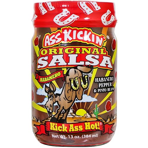 KICKIN - Salsa picante picante original 13 onzas salsa de habanero picante gourmet prémium para patatas fritas de tortilla verduras y burritos de KICKIN - Salsa picante picante original 13 onzas salsa de habanero picante gourmet prémium para patatas fritas de tortilla verduras y burritos de